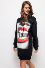 Load image into Gallery viewer, OVERSIZE DRESS / SWEATSHIRT BLACK 61006-1