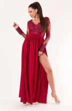 Load image into Gallery viewer, EVA &amp; LOLA DRESS burgundy 60008-4