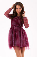 Load image into Gallery viewer, SOKY SOKA DRESS burgundy 46022-2