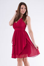 Load image into Gallery viewer, EVA &amp; LOLA DRESS burgundy 58005-3