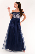 Load image into Gallery viewer, EVA &amp; LOLA DRESS NAVY BLUE 60010-3