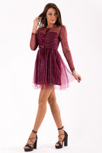 Load image into Gallery viewer, SOKY SOKA DRESS burgundy 46022-2