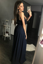 Load image into Gallery viewer, EVA &amp; LOLA DRESS NAVY 44009-1