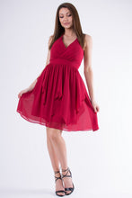 Load image into Gallery viewer, EVA &amp; LOLA DRESS burgundy 58005-3