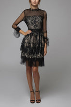 Load image into Gallery viewer, SOKY SOKA  DRESS BLACK-NUDE 62010-2