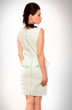 Load image into Gallery viewer, 3604-2 linen dress with a zip-type vest - mint sorbet
