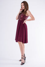 Load image into Gallery viewer, EVA &amp; LOLA DRESS burgundy 58006-1