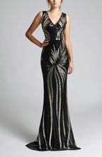 Load image into Gallery viewer, SOKY SOKA  DRESS BLACK/GOLD 63001-1