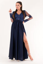 Load image into Gallery viewer, EVA &amp; LOLA DRESS NAVY BLUE 60008-3