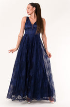 Load image into Gallery viewer, EVA &amp; LOLA DRESS NAVY BLUE 60007-2