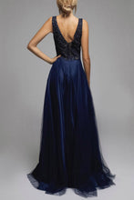 Load image into Gallery viewer, SOKY SOKA  DRESS NAVY BLUE 62003-2