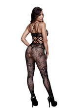 Load image into Gallery viewer, BACI BODYSTOCKING BLACK PATTERNED 50008-1