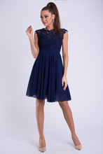 Load image into Gallery viewer, EVA &amp; LOLA DRESS NAVY 26012-5