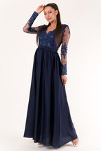 Load image into Gallery viewer, EVA &amp; LOLA DRESS NAVY BLUE 60008-3