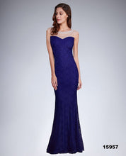 Load image into Gallery viewer, SOKY SOKA DRESS ROYAL BLUE 48004-3