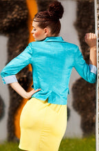 Load image into Gallery viewer, 3516-4 jacket with lightly shimmering fabric - mint sorbet