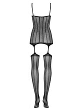 Load image into Gallery viewer, OBSESSIVE G300 BODYSTOCKING BLACK PATTERNED 50005-1