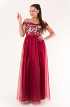 Load image into Gallery viewer, EVA &amp; LOLA DRESS burgundy 60010-1