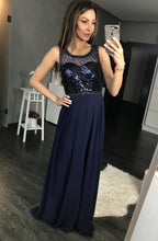 Load image into Gallery viewer, EVA &amp; LOLA DRESS NAVY 44005-2