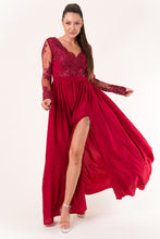 Load image into Gallery viewer, EVA &amp; LOLA DRESS burgundy 60008-4