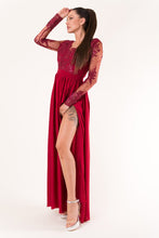 Load image into Gallery viewer, EVA &amp; LOLA DRESS burgundy 60008-4