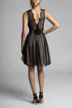 Load image into Gallery viewer, SOKY SOKA  DRESS BLACK-NUDE 600017-1