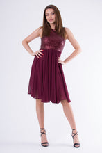 Load image into Gallery viewer, EVA &amp; LOLA DRESS burgundy 58006-1