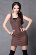 Load image into Gallery viewer, 4011-2 Dress-shirt with glitter - chocolate