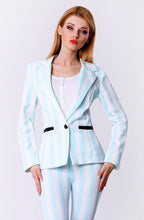 Load image into Gallery viewer, 4306-2 Pastel striped jacket - blue