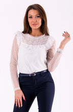 Load image into Gallery viewer, BLOUSE -WHITE 46041-1