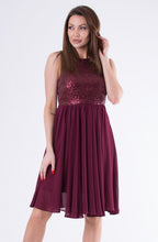 Load image into Gallery viewer, EVA &amp; LOLA DRESS burgundy 58006-1