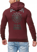 Load image into Gallery viewer, MEN'S BLOUSE BLACK ICON- burgundy 52004-2