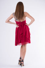 Load image into Gallery viewer, EVA &amp; LOLA DRESS burgundy 58005-3