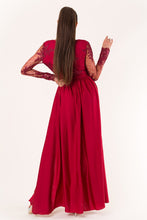 Load image into Gallery viewer, EVA &amp; LOLA DRESS burgundy 60008-4