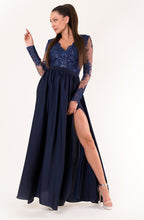 Load image into Gallery viewer, EVA &amp; LOLA DRESS NAVY BLUE 60008-3