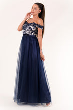 Load image into Gallery viewer, EVA &amp; LOLA DRESS NAVY BLUE 60010-3