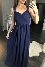 Load image into Gallery viewer, EVA &amp; LOLA DRESS NAVY 44002-3