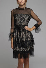 Load image into Gallery viewer, SOKY SOKA  DRESS BLACK-NUDE 62010-2