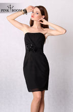 Load image into Gallery viewer, 4228-2 Cocktail dress with ornate rose - black