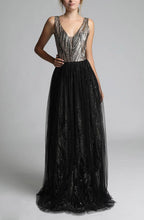 Load image into Gallery viewer, SOKY SOKA  DRESS BLACK/GOLD 62004-3