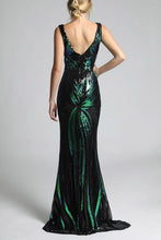 Load image into Gallery viewer, SOKY SOKA  DRESS BLACK/BOOTLE GREEN 63001-2