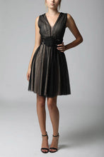 Load image into Gallery viewer, SOKY SOKA  DRESS BLACK-NUDE 600017-1