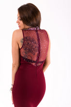 Load image into Gallery viewer, SOKY SOKA DRESS burgundy 46023-2