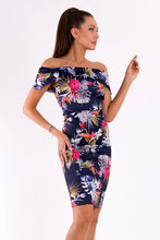 Load image into Gallery viewer, EMAMODA DRESS NAVY 49003-2