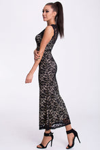 Load image into Gallery viewer, EMAMODA DRESS - BLACK cream-17005-2