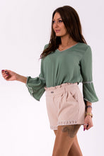 Load image into Gallery viewer, BLOUSE -KHAKI 46030-1